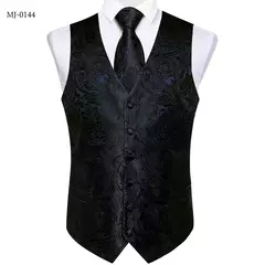 Festa de casamento ouro colete paisley floral jacquard colete masculino 4 pçs colete gravata lenço anel hanky abotoaduras conjunto dibangu - Wolf Magazine