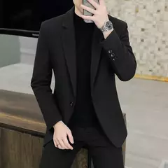 Blazer de Negócios Monocromático, Boutique Fashion Gentleman, Estilo Britânico, Casual Tudo Elegante, Negócios Confortáveis, Carreira Magra, Boutique - comprar online