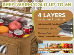 Heavy Duty Tactical Lunch Box para Homens, À Prova de Vazamentos, Isolado, Durável, Saco Térmico, Refeição, Camping, Piquenique, Trabalho na internet