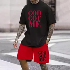 Conjunto de camiseta e shorts casuais masculinos, tops de praia estampados em 3D, moda streetwear, roupas esportivas, estilo havaiano, novo, 2 peças - comprar online