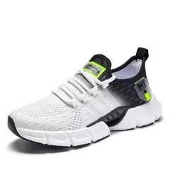 Tênis de corrida leve macio casual masculino, tênis esportivo ao ar livre, antiderrapante para caminhada, resistente ao desgaste, tênis de corrida