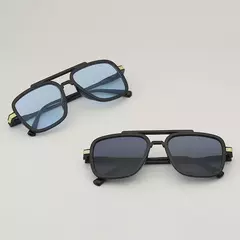Dropshipping retro nova chegada moda tony stark tons óculos de sol vintage quadrado metal quadro feminino masculino gafas de sol - comprar online