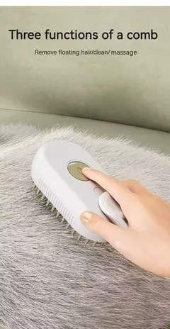 Escova elétrica 3 em 1 para cabelo de cachorro e gato, escova elétrica para limpeza de animais de estimação, spray de vapor, massagem, remoção de pelos, pente anti-voador - loja online