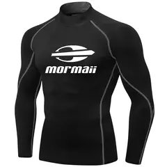 Proteção UV dos homens Natação T-Shirt, Rash Guard, Manga Comprida, Surf, Sw na internet