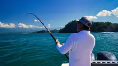 Camisa de pesca manga comprida para homens, proteção UV camiseta, vestuário capuz