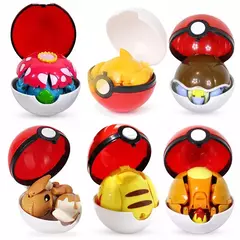 Pokemon Pokeball Figura, Pikachu, Charizard, Venusaur, Blastoise, Mewtwo, Gyarados, Solgaleo, Lunala, Eevee, Poke Ball, Presente Toy