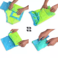 Saco portátil para armazenamento de praia para crianças Cestas de brinquedos dobráveis Sacos de natação ao ar livre Ferramenta de areia impermeável Saco de armazenamento de lixo - comprar online