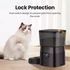 Rojoeco alimentador automático para animais de estimação, versão com botão, dispensador automático de comida para gatos, acessórios, controle inteligente, alimentador para animais de estimação para gatos, cães, alimentos secos - comprar online