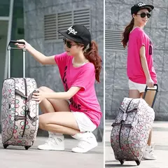Sacos impermeáveis de viagem com rodas para homens e mulheres, bolsa trolley, bagagem de viagem curta, bolsa de negócios, mala trolly, moda