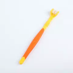 Escova de dentes de plástico para animais de estimação, 3 lados, remoção de tártaro, mau hálito, limpeza de boca, cuidados dentários para animais de estimação, boca de limpeza de gato na internet