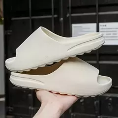 Sapatos domésticos monocromáticos unissex, sandálias macias para homens e mulheres, chinelos para casal, chinelos, interior, verão, moda