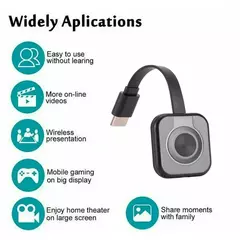 Projetor portátil para celular, wi-fi, sem fio, compatível com hdmi, espelhamento, adaptador de exibição de tela, transmissão de vídeo - comprar online