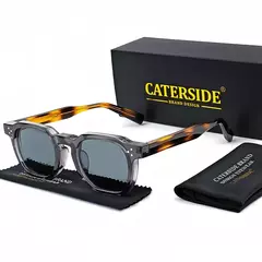 Caterside retro punk masculino óculos de sol pequeno quadro quadrado design personalizado óculos de sol feminino viagem festa negócios festival presente