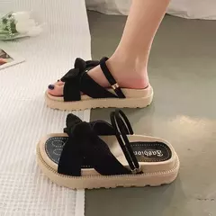 Imagem do Sapatos romanos plataforma para mulheres, sandálias planas, chinelos bonitos, estilo fada, estudante, nova moda, verão, 2023