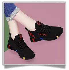 Tenis feminino 2024 mulheres sapatos vulcanizados malha de ar luz tênis macios femininos apartamentos plataforma rendas até sapatos casuais cesta femme - comprar online