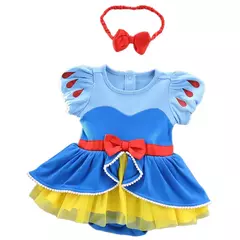 Imagem do Baby Romper TUTU Vestido Com Headband Infantil Baby Princess Girl Roupas Tamanho 3-18M Cute Design Baby Dress Party Trajes