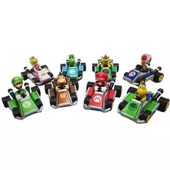 8 pçs/set Super Mario Série Modelo de Carro de Brinquedo Deslizante Carros de Corrida Personagem de Jogo de Desenho Animado Anime Figura KARTING Coletando Brinquedos Presentes - Wolf Magazine