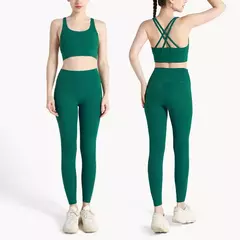 Roupa de ioga feminina de 2 peças, conjunto de treino rápido, roupa de fitness respirável, sutiã e leggings esportivos, roupas fitness, novo, 2024 - Wolf Magazine