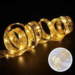 LED Ribbon Fairy Lights para Natal, enfeites de árvore de Natal, decoração, DIY Bows, String Light, Ano Novo, 2025, 2025 - loja online