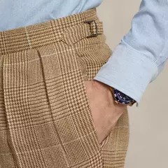 Calça xadrez clássica masculina, estilo cavalheiro britânico, novos produtos para primavera e outono, calça personalizada para homens, 2024 - Wolf Magazine