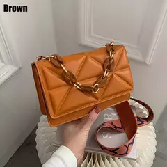 Bolsa de ombro de couro PU feminina, embreagem cruzada casual, bolsas de aba, grande capacidade, moda feminina