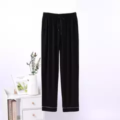 Baixo de fibra de bambu de pouco peso viscose ultra-macio camisa de malha calças de pijama lounge calças de dormir