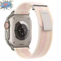 Pulseira de Nylon para Apple Watch, Pulseira Respirável, Ultra 2, 49mm, Série 9, 8, 7, 45mm, 41mm, Esportes para iWatch 6, 5, 4, 3, SE, 44 milímetros, 40 milímetros, 42 milímetros
