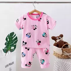 Disney Mickey Cartoon roupas infantis de impressão, pijamas infantis, pijama para bebê e menino, conjunto de roupas infantis, marca de moda