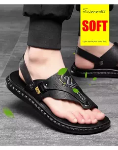 Sandálias dos homens Atacado de Verão de sola Macia Anti derrapante Sapatos de Praia dos homens Grande Nova flip-flops Casual Outwear Sandálias - loja online