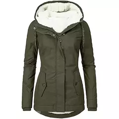 Imagem do Casacos com capuz com zíper para mulheres, parkas soltas com bolsos, manga cheia, grossos e quentes, jaquetas monocromáticas, casuais e soltas, outono e inverno, 2023