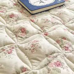 Capa de cama acolchoada estilo floral colcha colchão elástico protertor engrossar roupa de cama rsilençóis para casa (sem fronha) - loja online