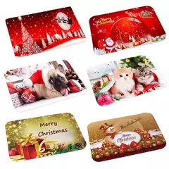 Decorações de Feliz Natal para Casa, Capacho De Alce, Ornamento De Ano Novo, Decoração De Festa De Natal, Natal Noel Rug, Presentes, 2024, 2025 - loja online