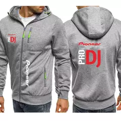 DJ Pioneer Pro homens com capuz de zíper, moletons estampados de lã, casacos Harajuku casuais, tops de casacos, nova moda, 2024