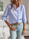 Elegante camisa de escritório feminina, blusa de manga comprida, conforto casual, camisas simples, blusas, tops, roupas femininas, moda nova
