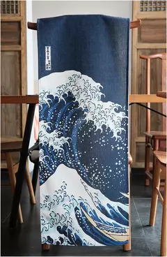 Imagem do Simples chinês Lotus Table Runner, japonês Wave Table Flag, Koi Fish Toalha de Mesa, Acessórios para Cerimônia do Chá, Estilo Nacional