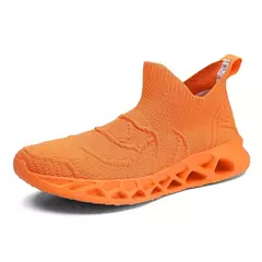 YRZL-tênis de meia preta masculina, tênis de malha casual, respirável, sola grossa, leve, plataforma, corrida, moda verão, tamanho 47 na internet