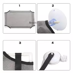 Rede para gatos, rede de verão para animais de estimação, janela, cama para casa, sala de estar, ventosa, suspensão de parede, malha respirável para animais de estimação