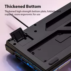 K500 teclado para jogos com fio sensação mecânica laptop desktops pc computador acessórios de escritório 104 teclas teclados com luz de fundo rgb - comprar online