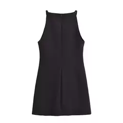 TRAF-Mini vestido de cabedal feminino fora do ombro, elegante vestidos de festa, branco, preto, vermelho, azul, curto, verão, novo na internet