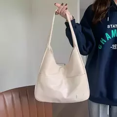 Imagem do Sacola de grande capacidade feminina, simples e versátil, bolsa de ombro da moda, moda para estudantes e sala de aula, nova