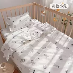 Conjuntos de cama de algodão para bebê recém-nascido, Capa de edredão impressa e cobertor para crianças, lençol, fronha para crianças infantis, 3pcs - loja online