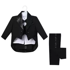 Conjunto de terno bebê menino clássico, conjunto com 5 peças 3345, roupa para festa de casamento, bebê menino - Wolf Magazine