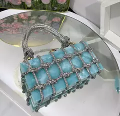 Bolsa acrílica axila quadrada para mulheres, bolsa de noite, embreagem de diamantes, bolsa de casamento, alta qualidade, design luxuoso, novo, 2022 - Wolf Magazine