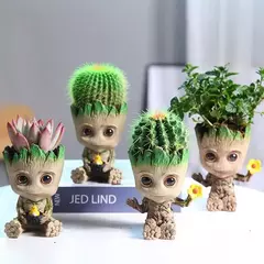 Desenhos animados Groot Figurines para Decoração de Casa, Modelo Miniatura, Desktop Display, Artesanato, Árvore Homem Ornamento, Decoração Do Escritório, 5cm - Wolf Magazine