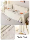 YanYangTian-Chenille toalha de sofá para sala de estar, sofá com borda de borla, almofada waffle, estilo francês, decoração de casa