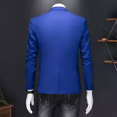 Blazer Casual de Negócios Masculino, Jaqueta Monocromática, Casacos Oversize, Smoking Masculino, Roupas de Marca, Roupas de Trabalho, Plus Size M-6XL