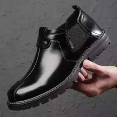 Botas de couro vintage para homens, sapato casual, sapato alto, bota Tenis masculina - loja online