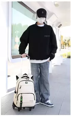Mochila escolar com rodas para crianças, Mochila rolante para meninos, Mochila de estudante, Bagagem de viagem