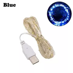 USB LED String Lights para Decoração de Natal, Impermeável Fairy Lights, Cobre Silver Wire, Guirlanda de Luz, Festa de casamento, 1 m, 2 m, 3 m, 5m - comprar online