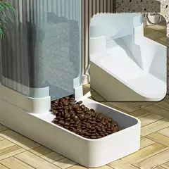 1pc/2pcs alimentador automático de água para cães/distribuidor de água, conjunto de dispensador de comida e água para cães de gravidade de plástico - comprar online